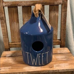 Rae Dunn blue TWEET birdhouse
